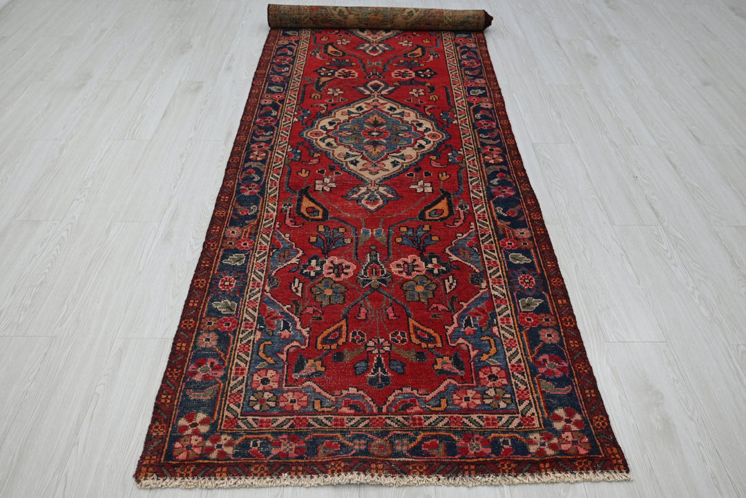 red Runner rug 3' 3" x 11' 10"
