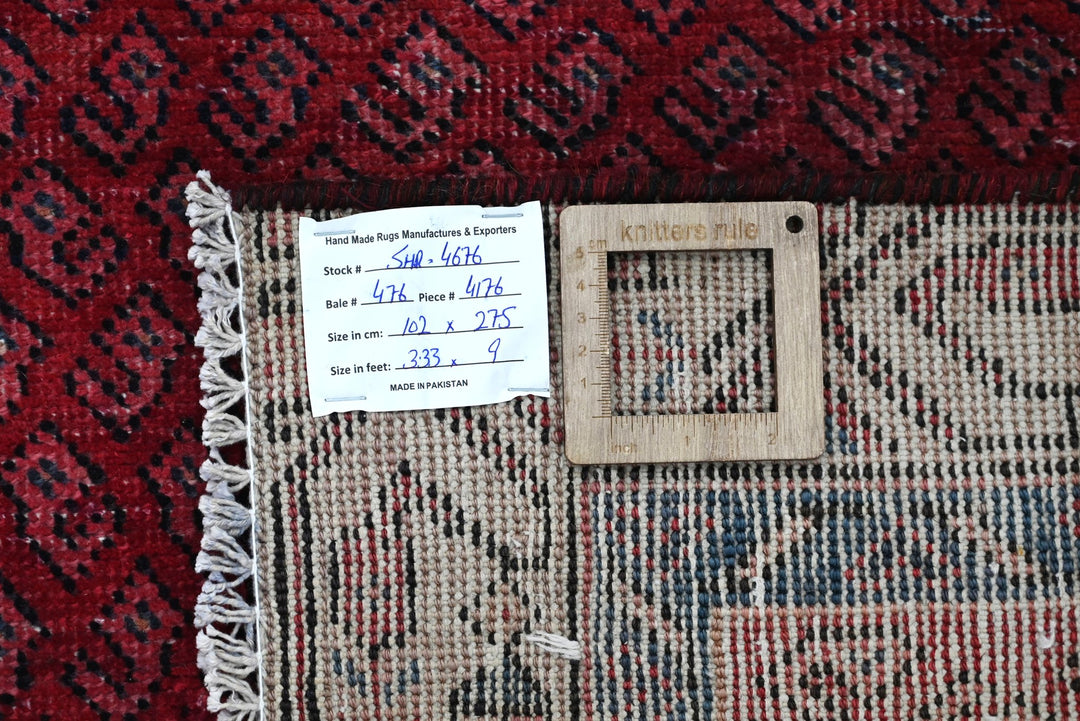 red Runner rug 3' 4" x 9' 0"