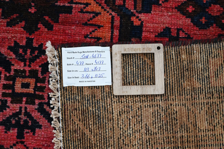 red Runner rug 3' 8" x 11' 3"
