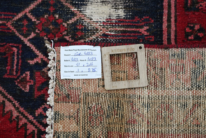 red Runner rug 3' 0" x 8' 9"