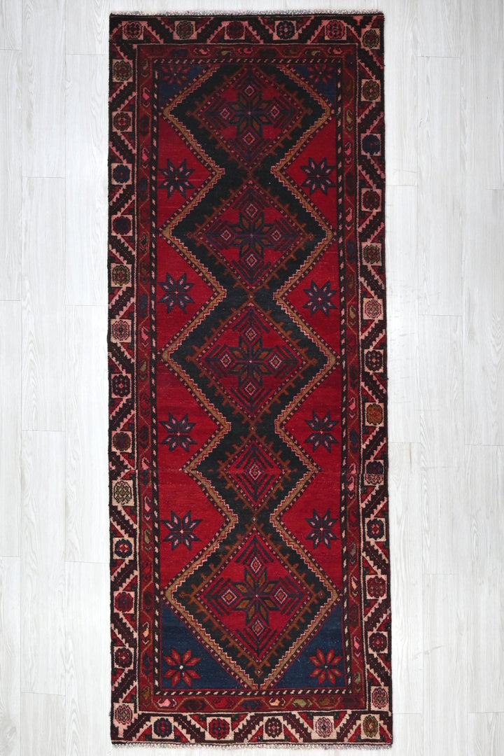 red Runner rug 3' 1" x 8' 3"