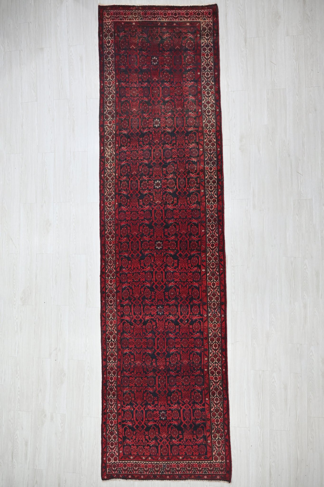red Runner rug 3' 5" x 12' 11"