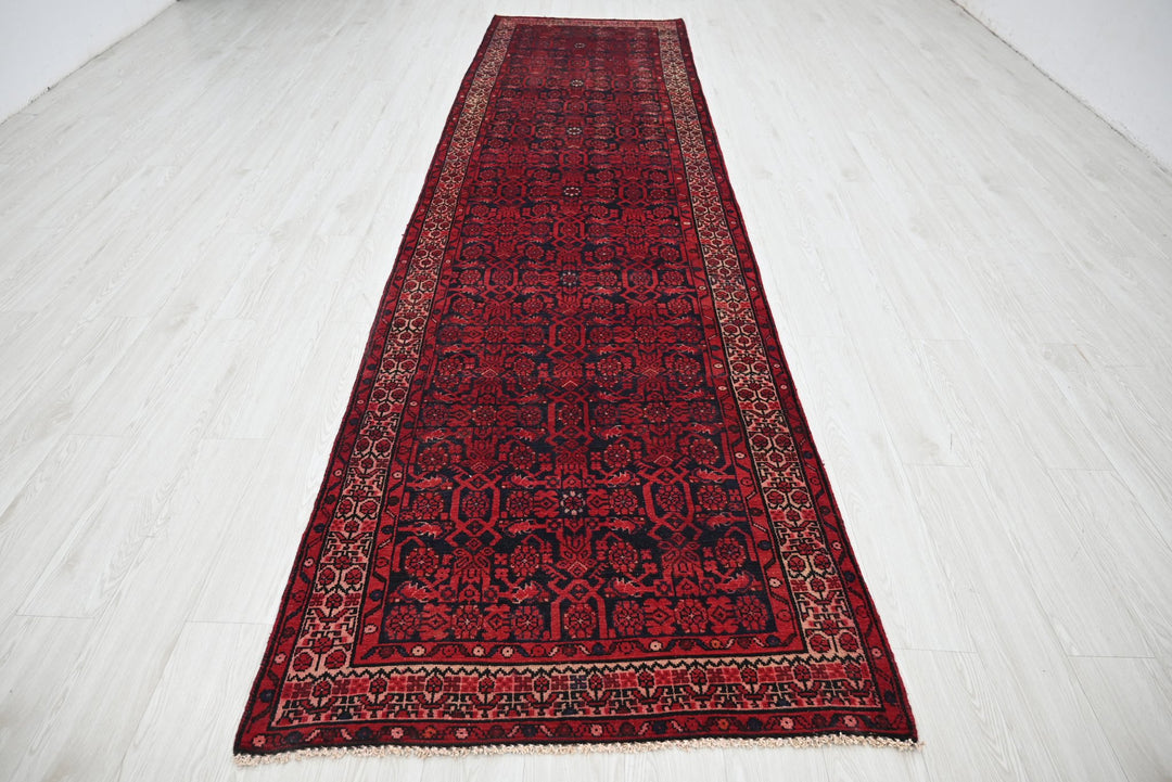 red Runner rug 3' 5" x 12' 11"