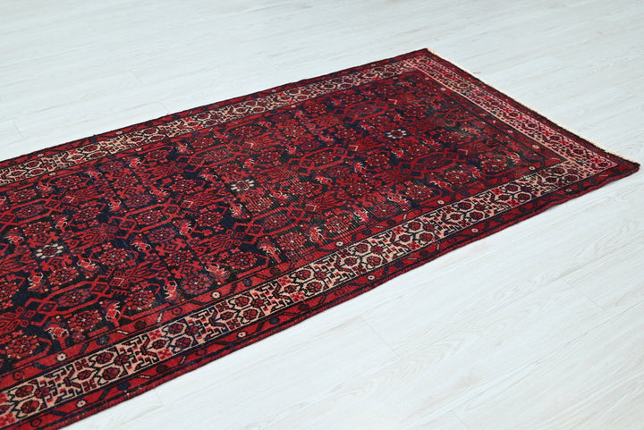 red Runner rug 3' 5" x 12' 11"