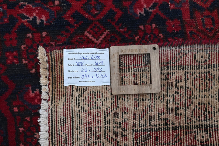 red Runner rug 3' 5" x 12' 11"