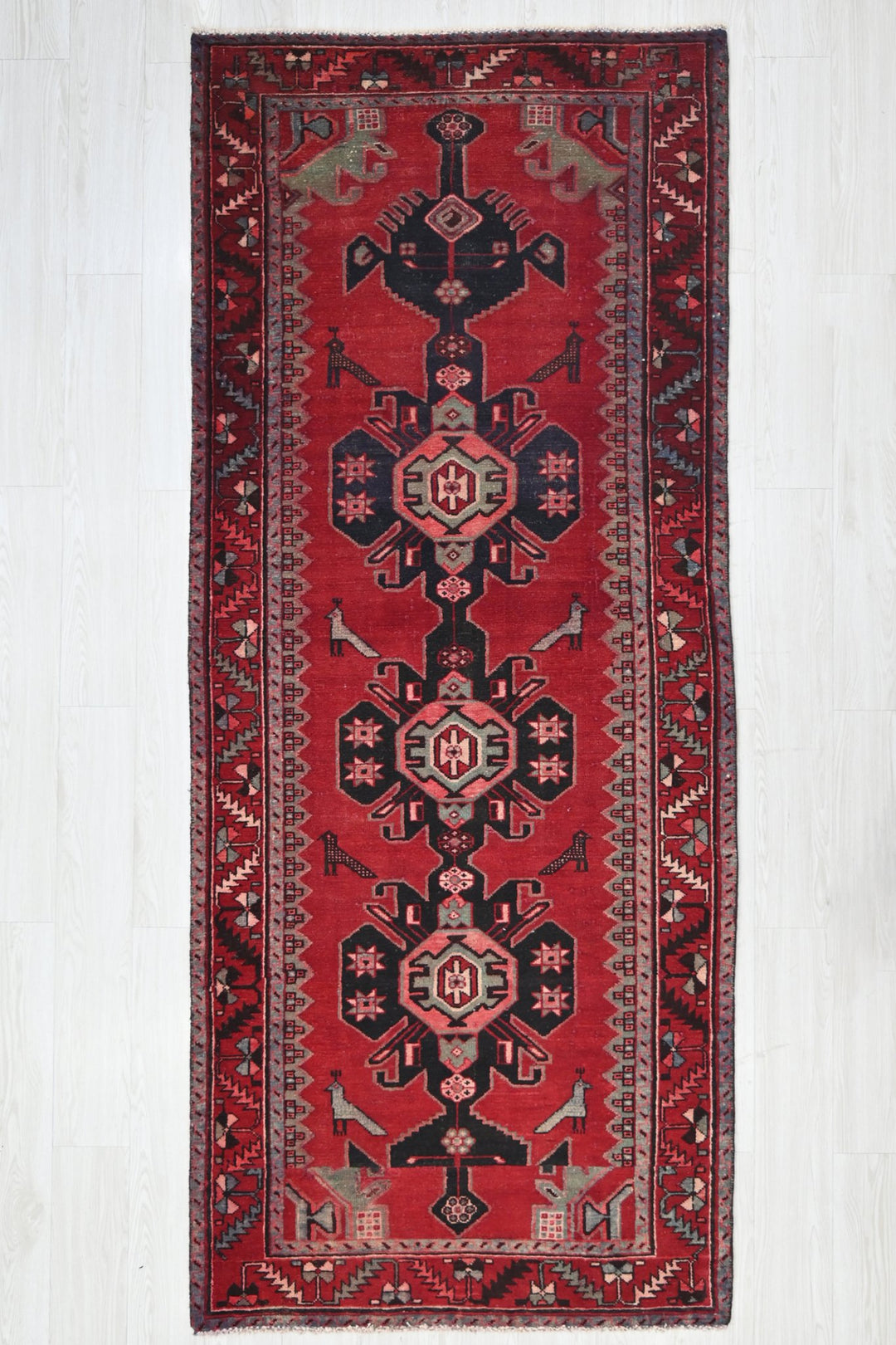red Medium rug 3' 6" x 8' 10"