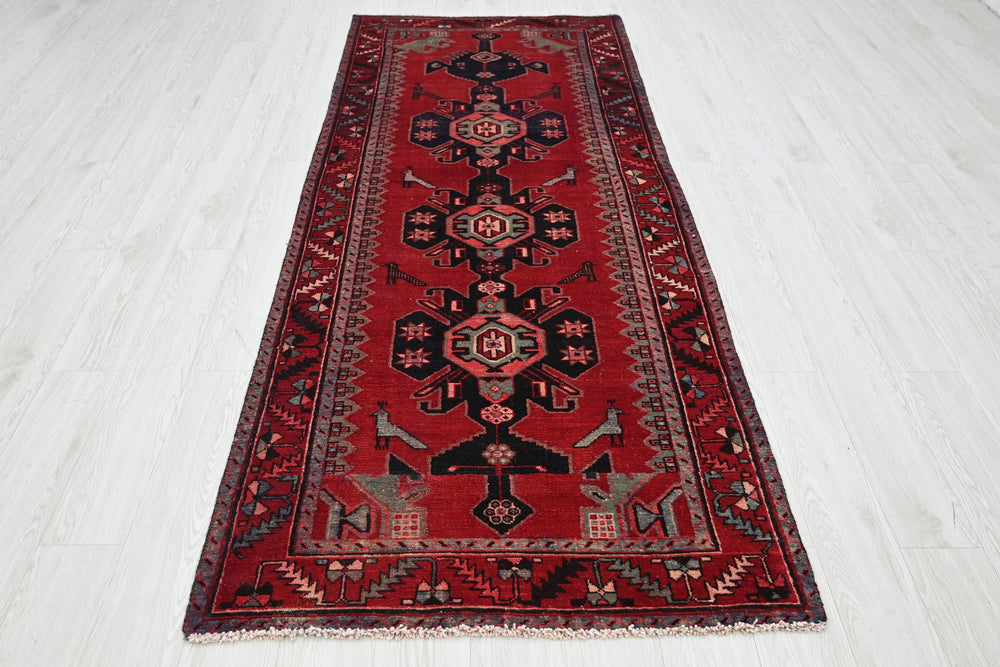 red Medium rug 3' 6" x 8' 10"