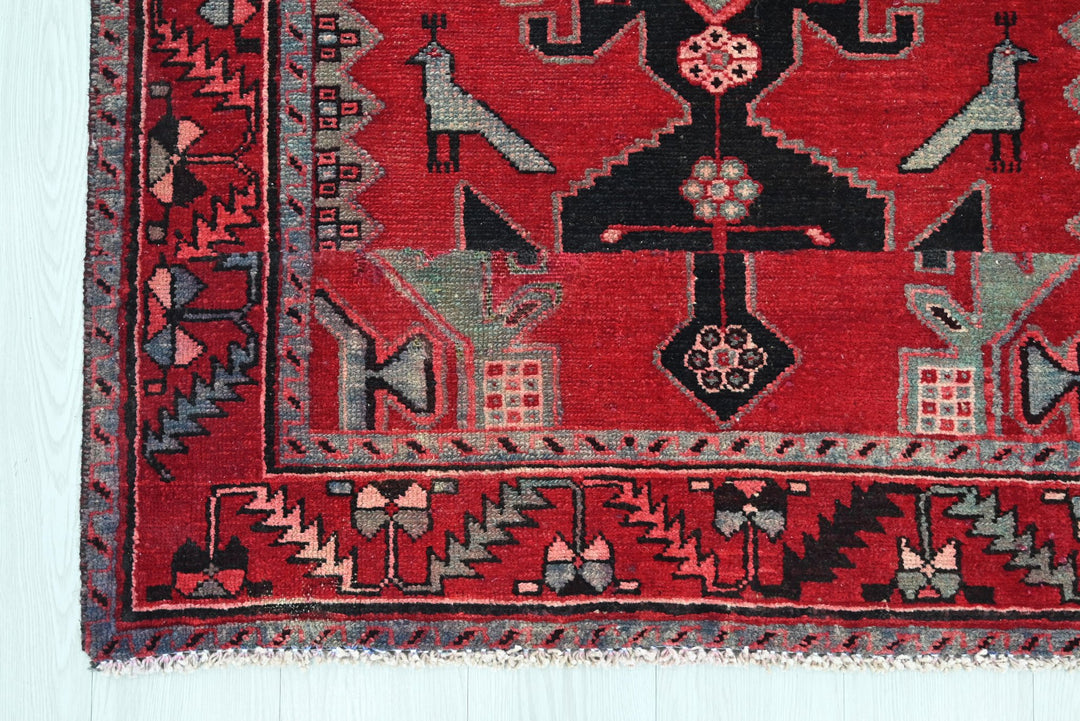red Medium rug 3' 6" x 8' 10"