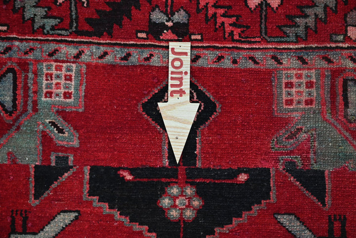 red Medium rug 3' 6" x 8' 10"