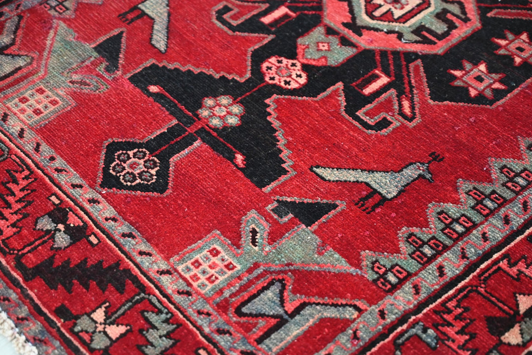 red Medium rug 3' 6" x 8' 10"