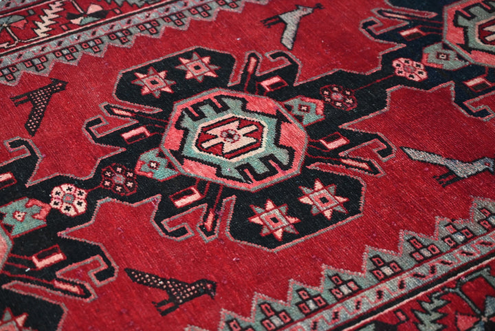 red Medium rug 3' 6" x 8' 10"