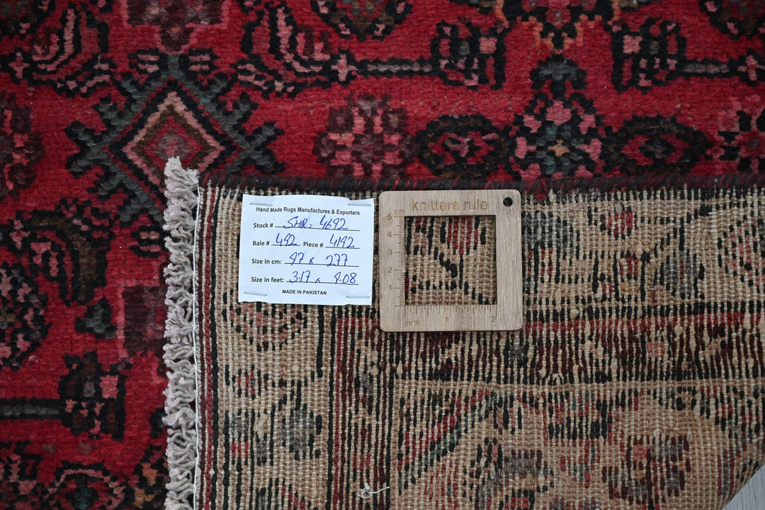 red Runner rug 3' 2" x 9' 1"