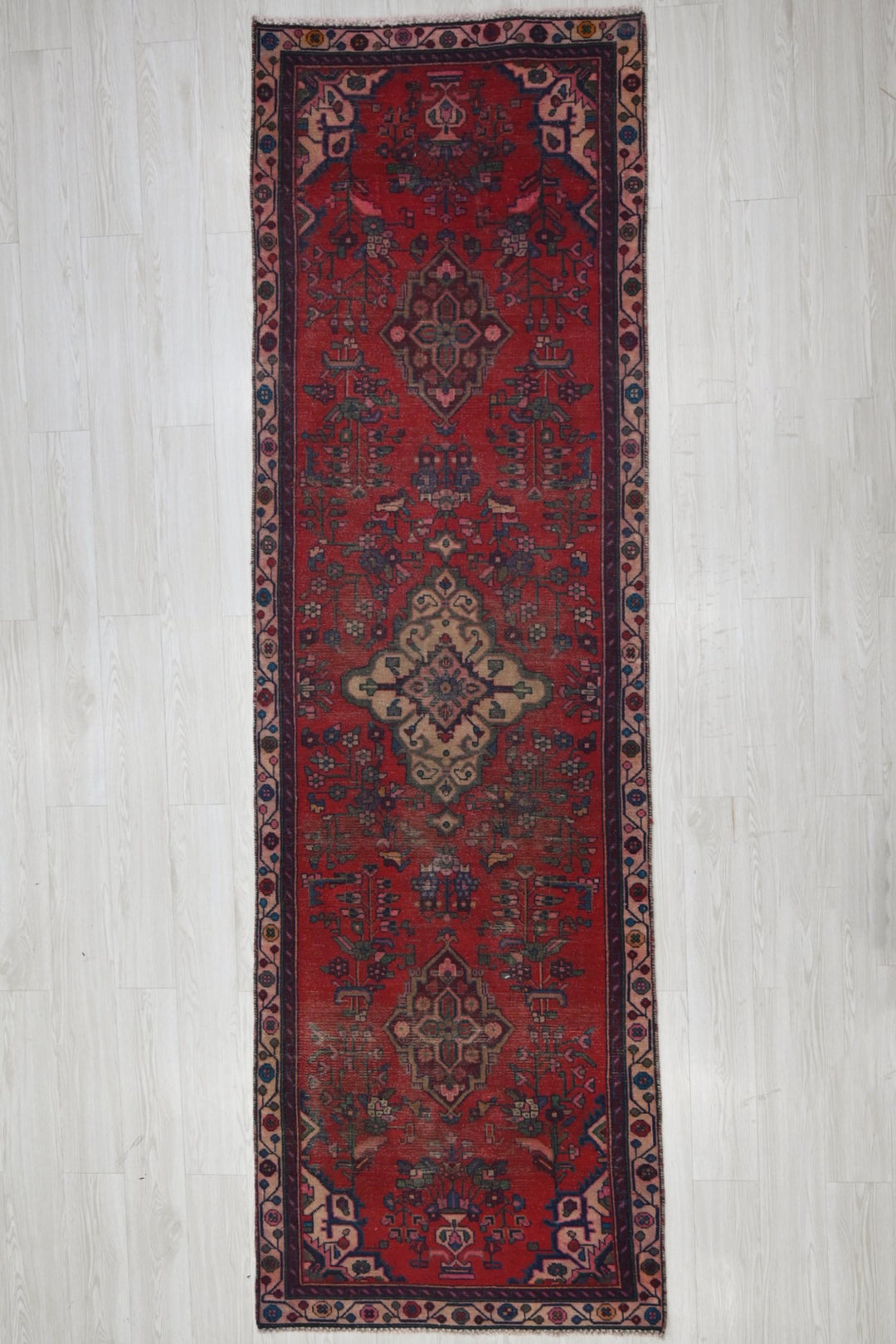 red Runner rug 3' 1" x 10' 2"