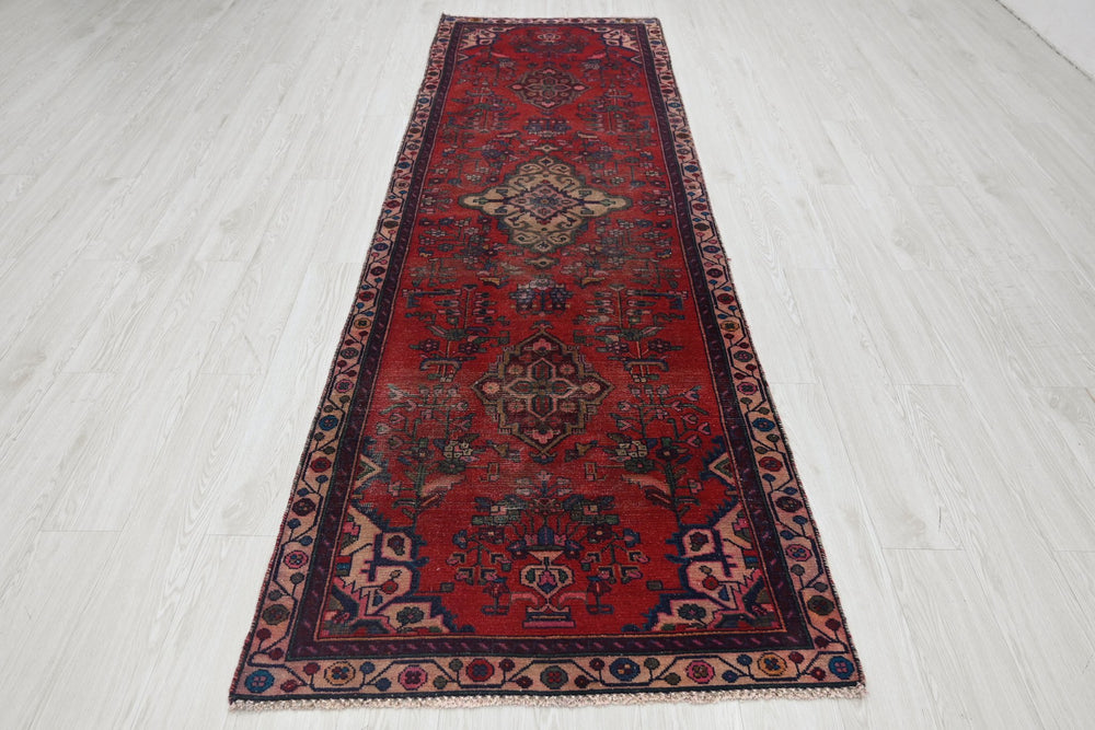 red Runner rug 3' 1" x 10' 2"