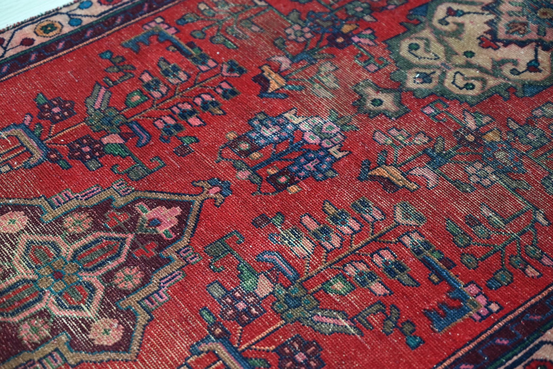 red Runner rug 3' 1" x 10' 2"