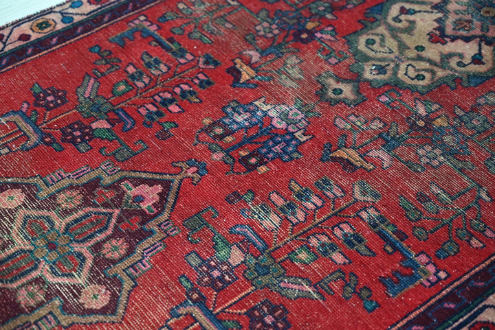 red Runner rug 3' 1" x 10' 2"