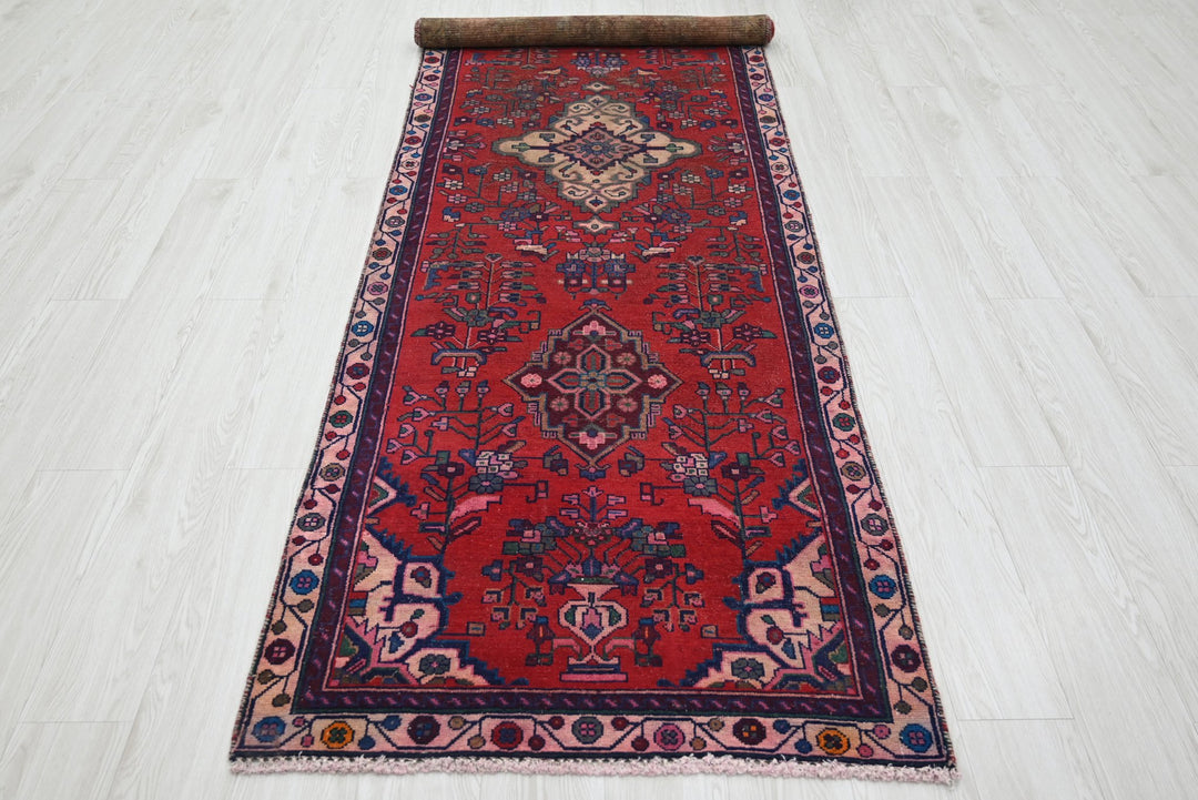 red Runner rug 3' 1" x 10' 2"