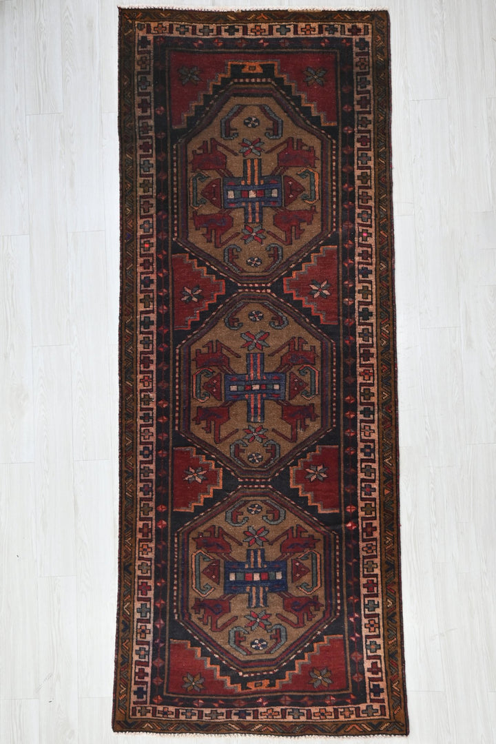 brown Medium rug 3' 7" x 9' 2"