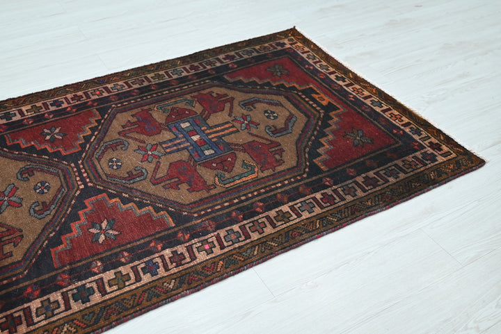 brown Medium rug 3' 7" x 9' 2"