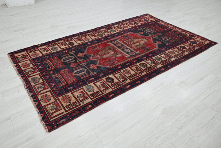 blue Medium rug 4' 1" x 7' 5"