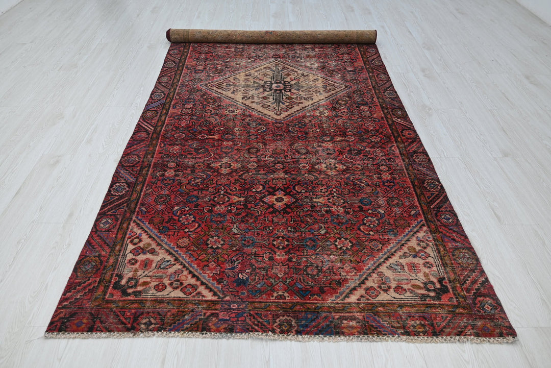 red Large rug 4' 10" x 10' 9"