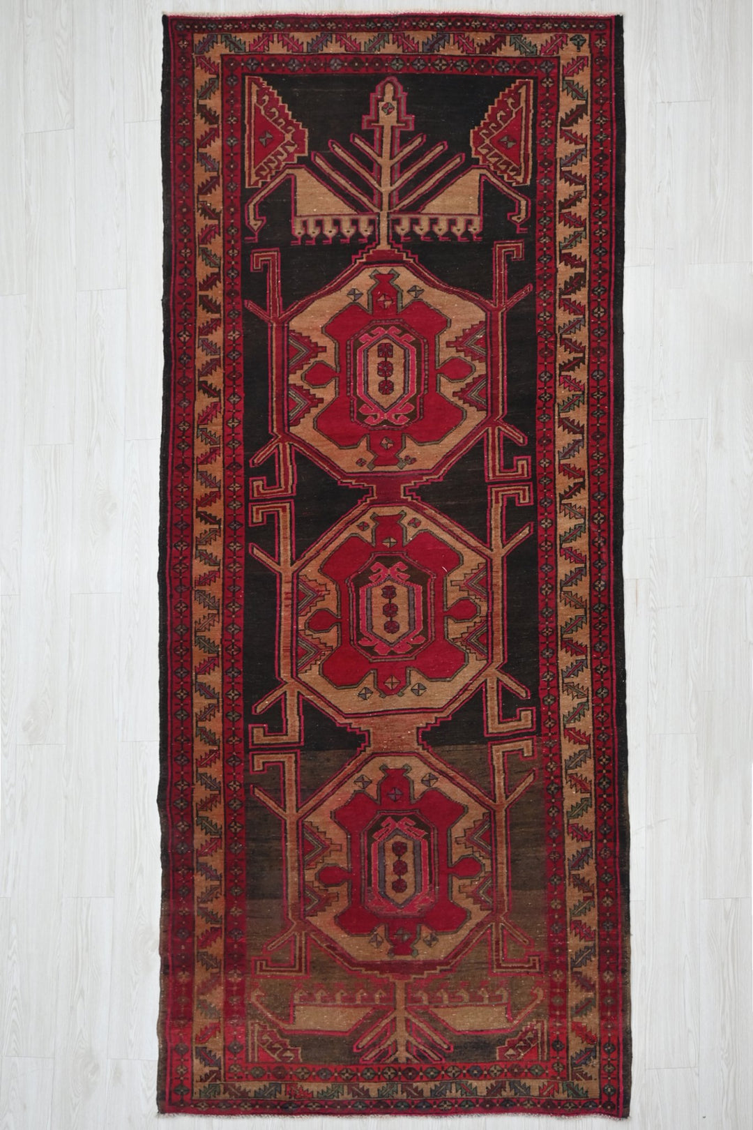 black Runner rug 4' 5" x 10' 3"