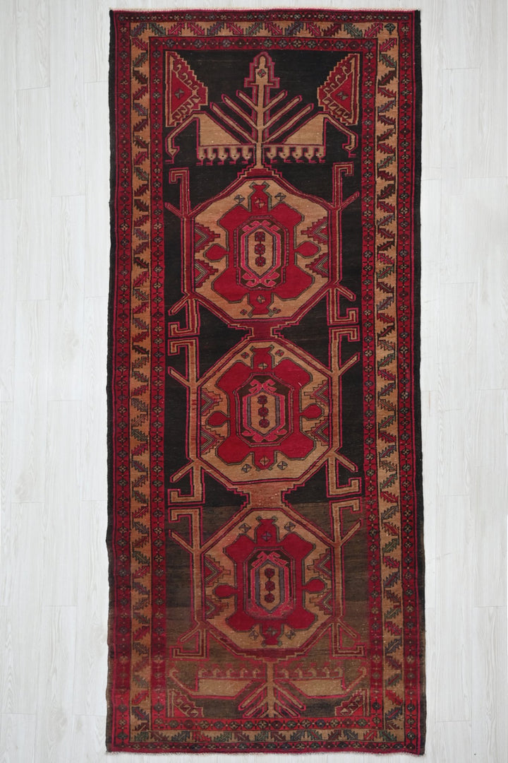 black Runner rug 4' 5" x 10' 3"