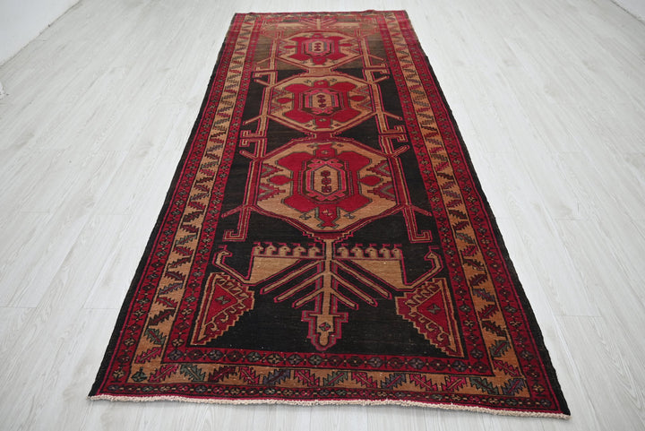 black Runner rug 4' 5" x 10' 3"