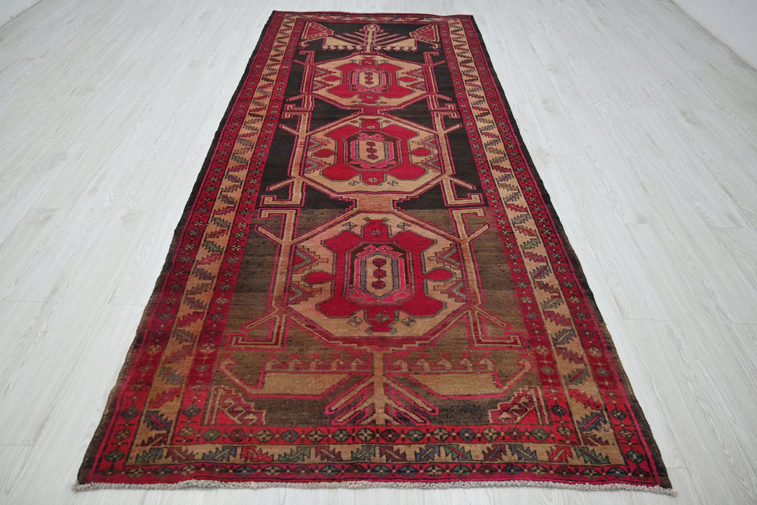 black Runner rug 4' 5" x 10' 3"