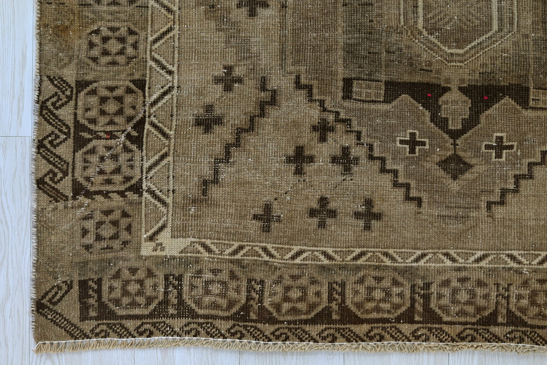 brown Runner rug 4' 0" x 13' 1"