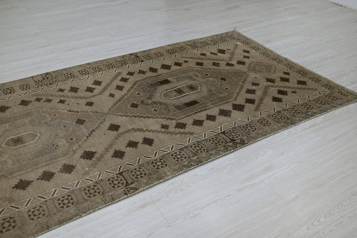 brown Runner rug 4' 0" x 13' 1"
