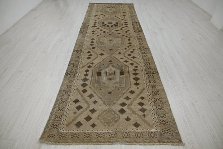 brown Runner rug 4' 0" x 13' 1"