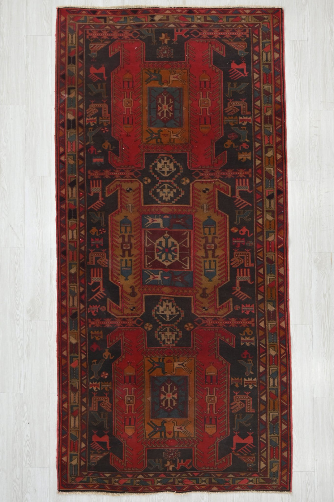 black Runner rug 4' 5" x 10' 1"