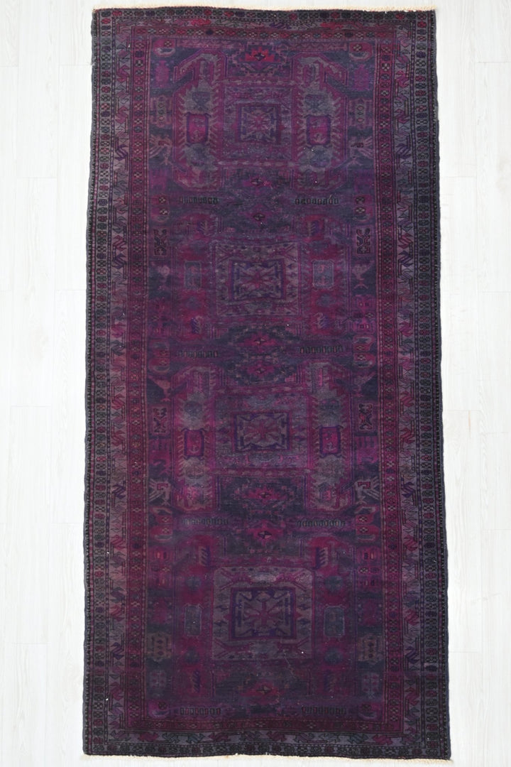 purple Runner rug 4' 1" x 9' 6"