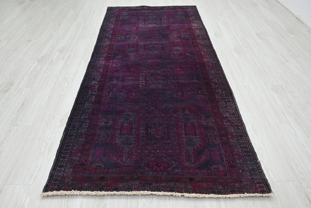 purple Runner rug 4' 1" x 9' 6"
