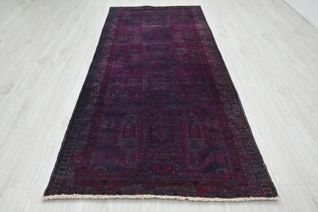 purple Runner rug 4' 1" x 9' 6"
