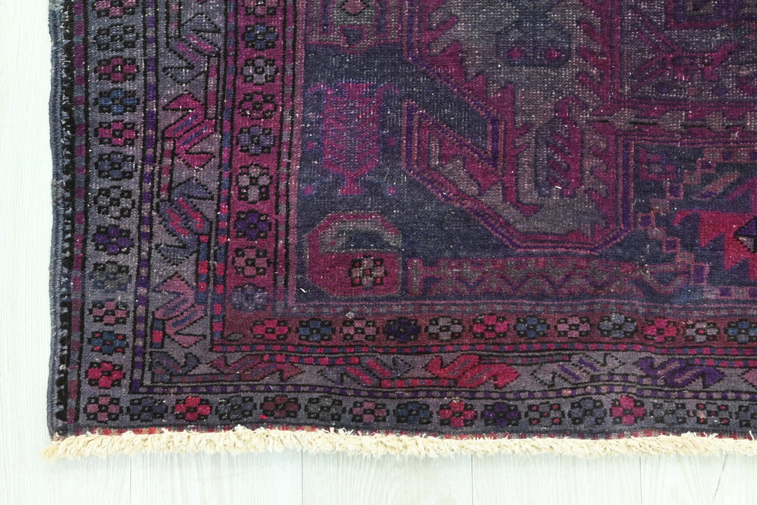 purple Runner rug 4' 1" x 9' 6"