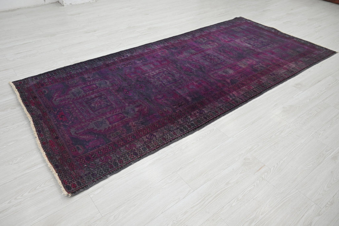 purple Runner rug 4' 1" x 9' 6"