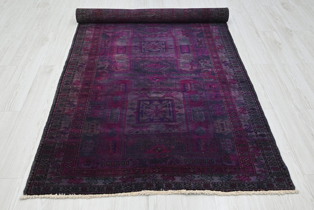 purple Runner rug 4' 1" x 9' 6"