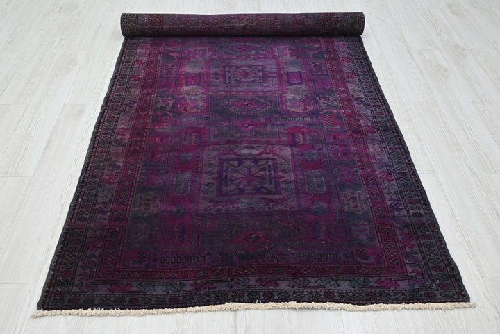 purple Runner rug 4' 1" x 9' 6"