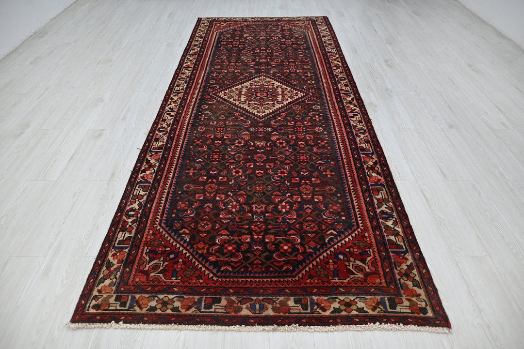 black Runner rug 4' 4" x 10' 6"