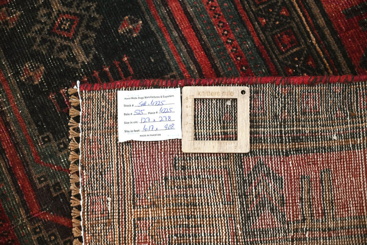 black Medium rug 4' 2" x 9' 1"