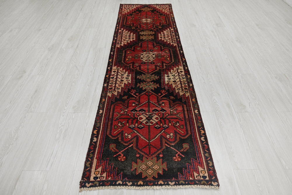 black Runner rug 2' 5" x 8' 9"