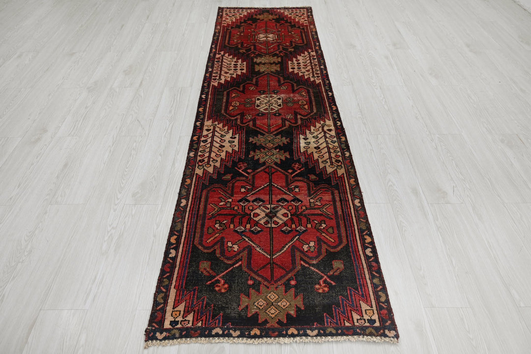 black Runner rug 2' 5" x 8' 9"