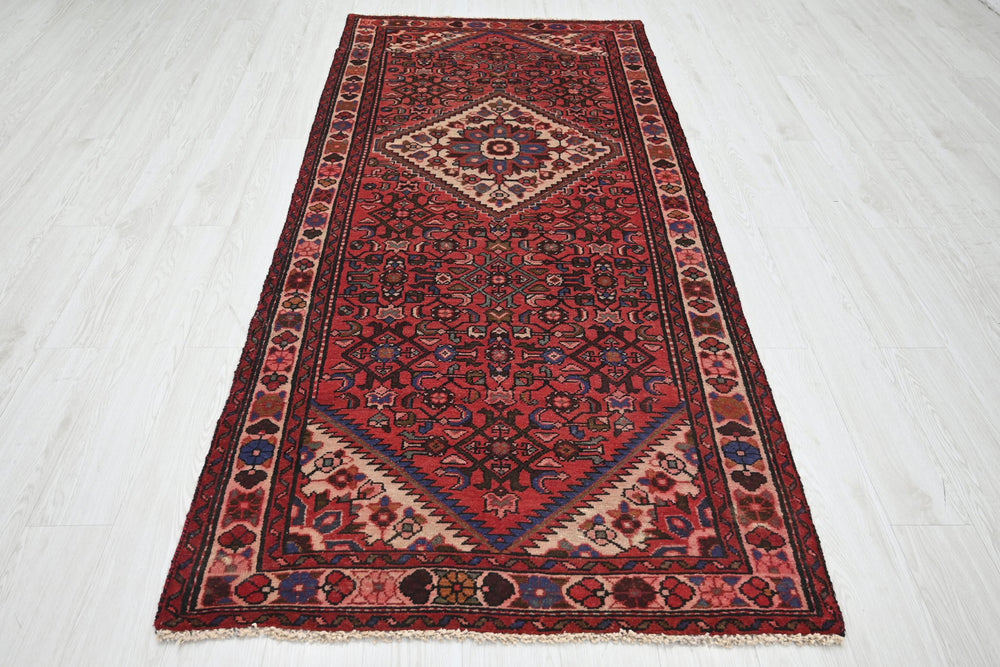red Medium rug 3' 8" x 8' 2"