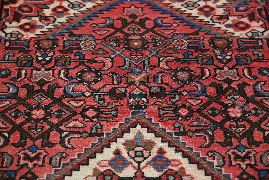 red Medium rug 3' 8" x 8' 2"