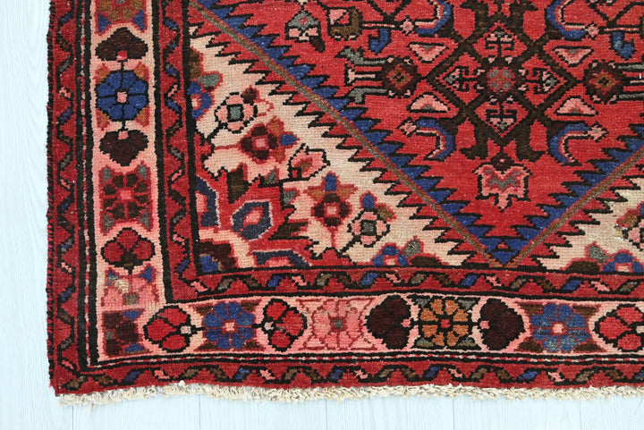 red Medium rug 3' 8" x 8' 2"