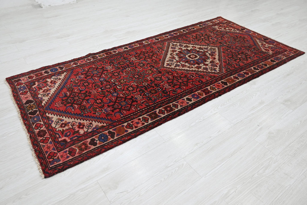 red Medium rug 3' 8" x 8' 2"