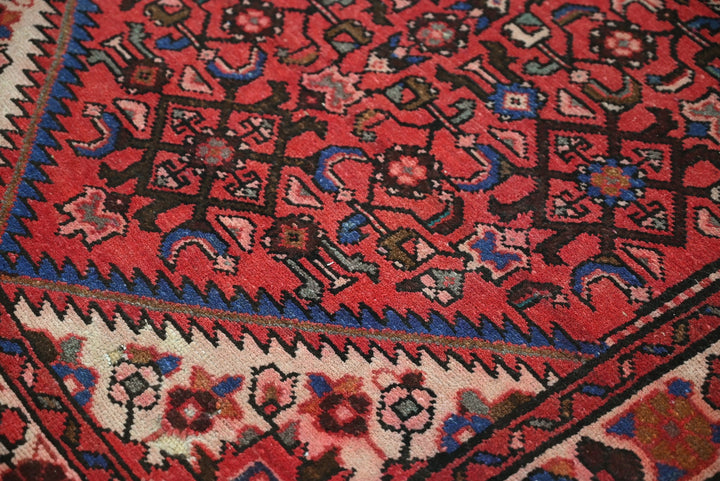 red Medium rug 3' 8" x 8' 2"