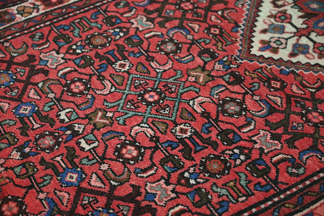 red Medium rug 3' 8" x 8' 2"